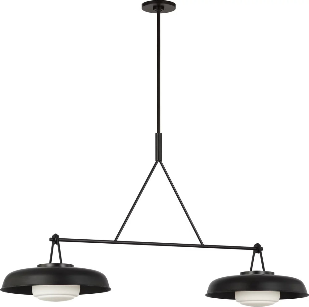 Visual Comfort Studio Canada - Two Light Linear Chandelier - Liora - Aged Iron- Union Lighting Luminaires Decor