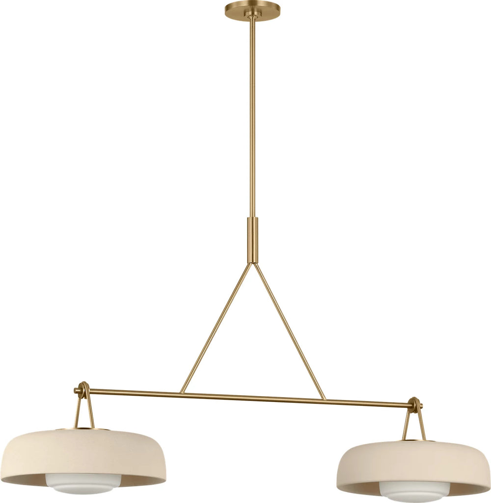 Visual Comfort Studio Canada - Two Light Linear Chandelier - Liora - Estate Brass- Union Lighting Luminaires Decor