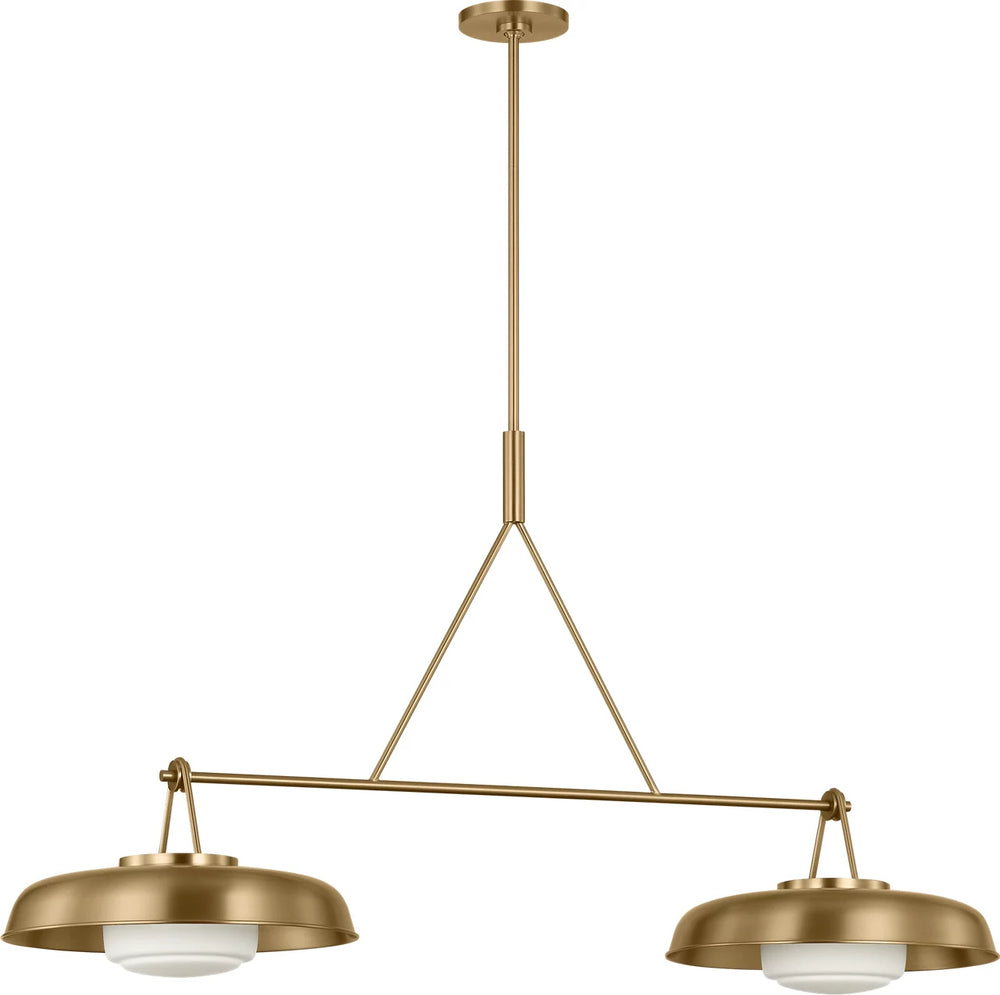 Visual Comfort Studio Canada - Two Light Linear Chandelier - Liora - Estate Brass- Union Lighting Luminaires Decor