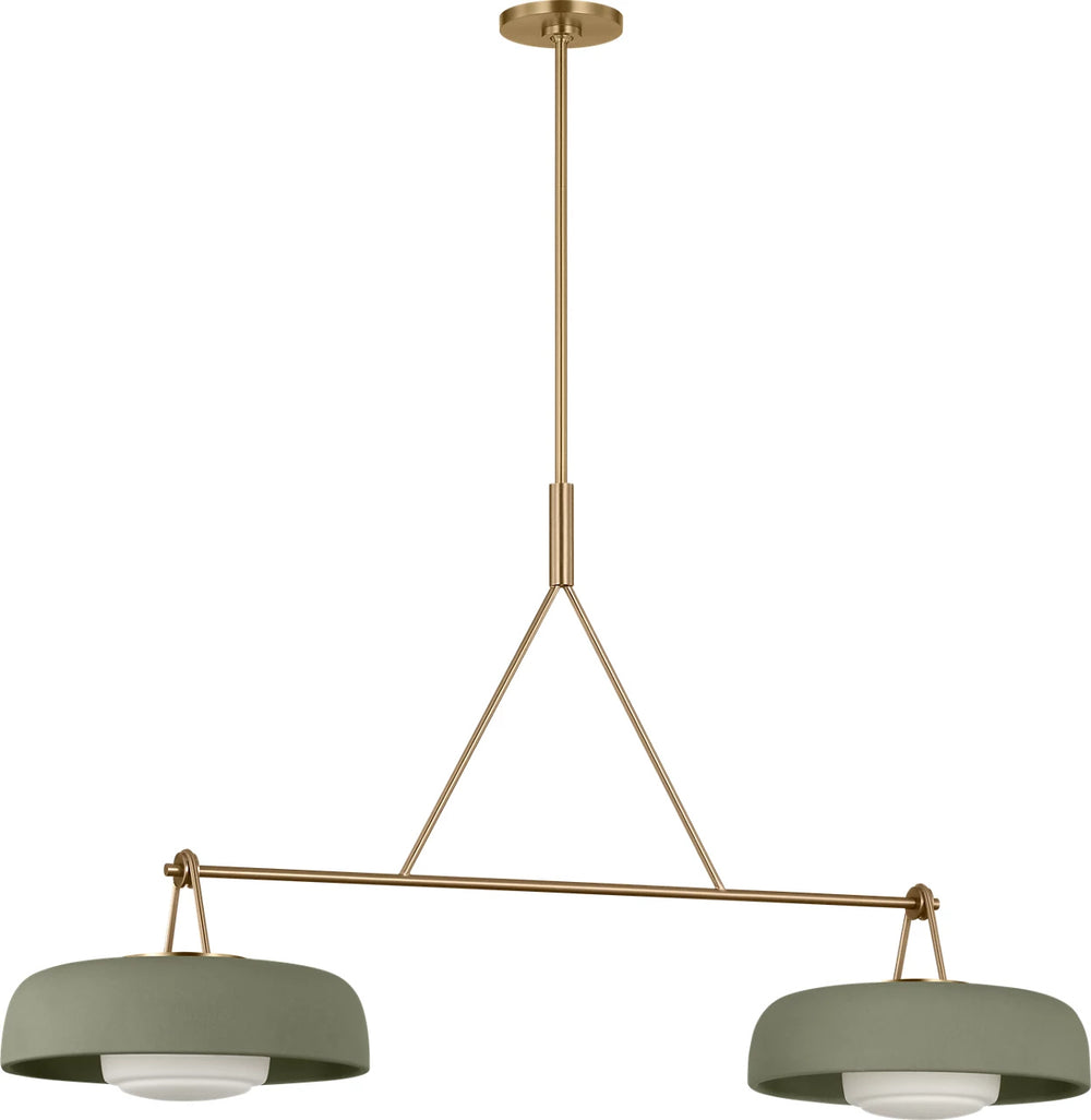 Visual Comfort Studio Canada - Two Light Linear Chandelier - Liora - Estate Brass- Union Lighting Luminaires Decor