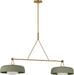 Visual Comfort Studio Canada - Two Light Linear Chandelier - Liora - Estate Brass- Union Lighting Luminaires Decor