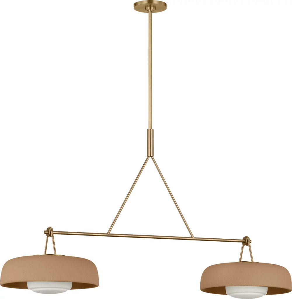 Visual Comfort Studio Canada - Two Light Linear Chandelier - Liora - Estate Brass- Union Lighting Luminaires Decor