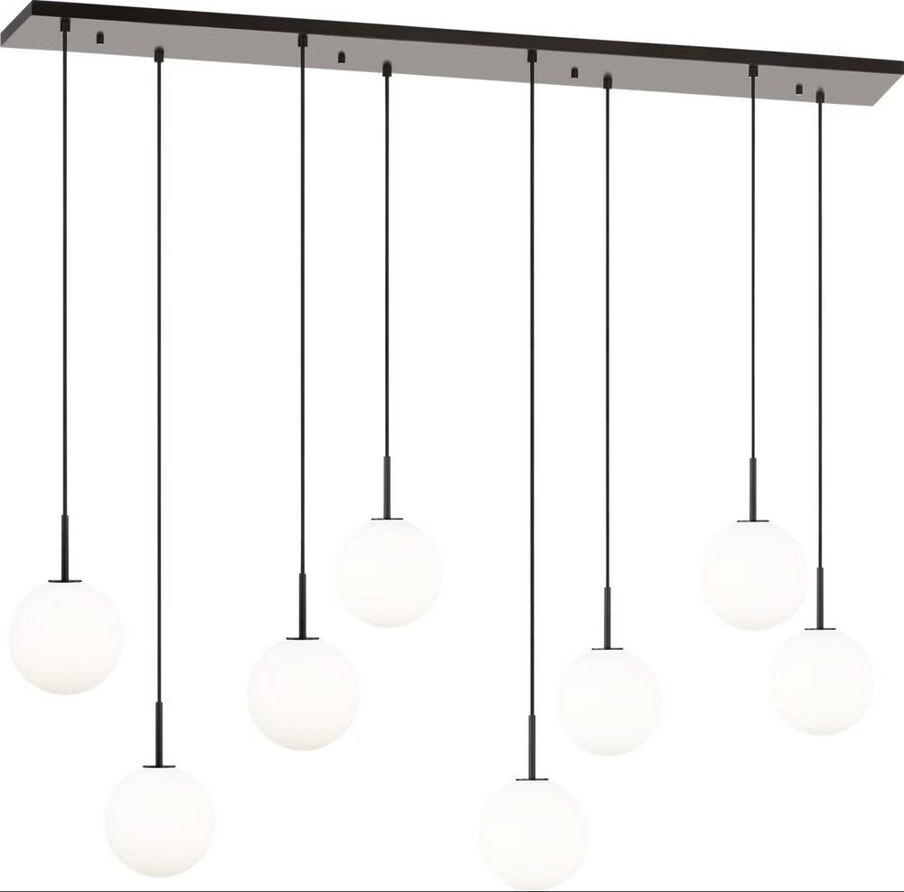 Visual Comfort Studio Canada - Eight Light Linear Chandelier - Sorelle - Aged Iron- Union Lighting Luminaires Decor
