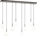 Visual Comfort Studio Canada - Eight Light Linear Chandelier - Sorelle - Aged Iron- Union Lighting Luminaires Decor