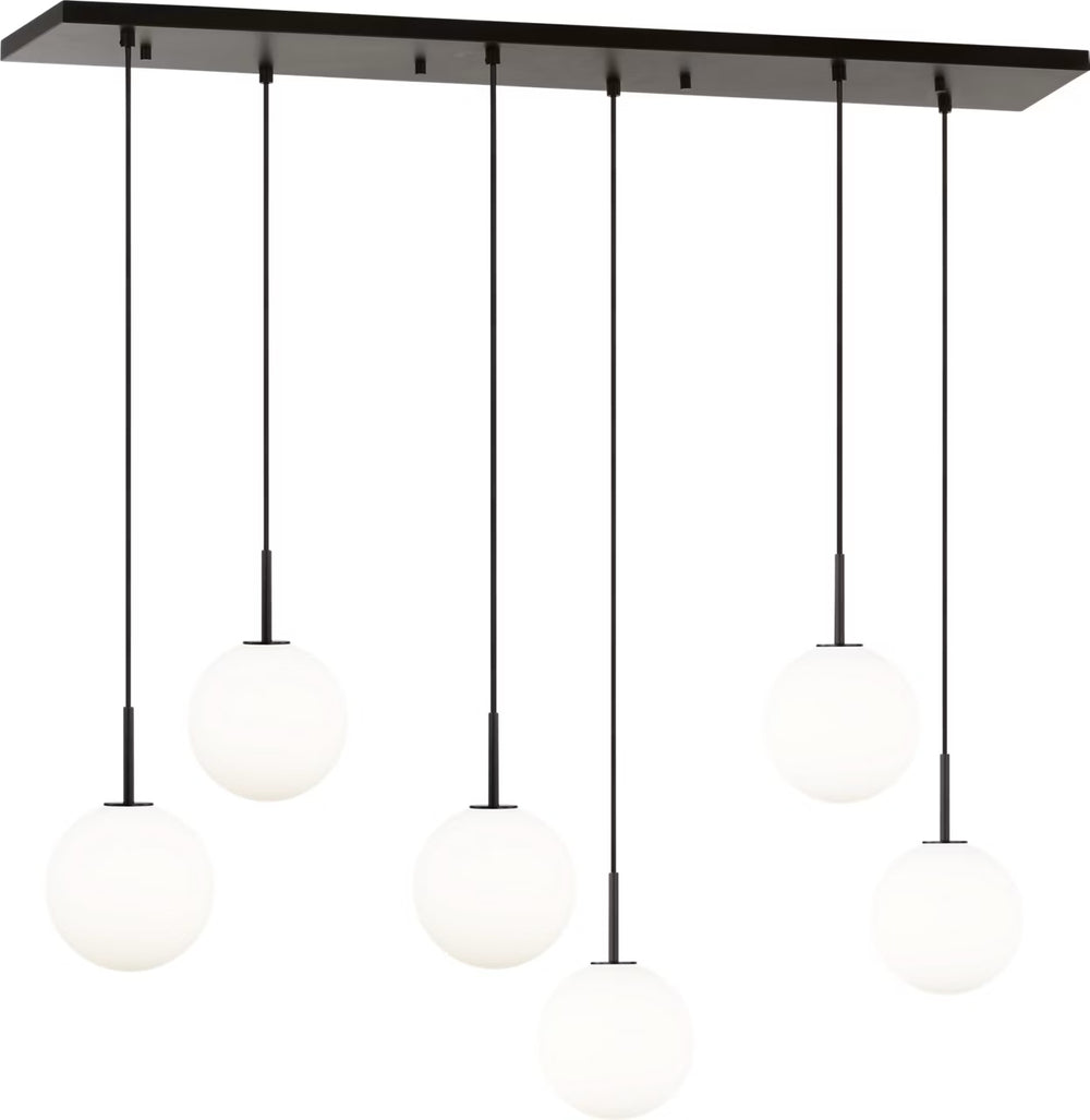 Visual Comfort Studio Canada - Six Light Linear Chandelier - Sorelle - Aged Iron- Union Lighting Luminaires Decor