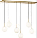 Visual Comfort Studio Canada - Six Light Linear Chandelier - Sorelle - Estate Brass- Union Lighting Luminaires Decor