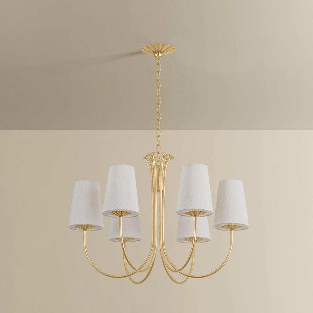 Troy Lighting Canada - Six Light Chandelier - Weiland - Vintage Gold Leaf- Union Lighting Luminaires Decor