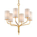 Troy Lighting Canada - Six Light Chandelier - Juniper - Textured Gold Leaf- Union Lighting Luminaires Decor