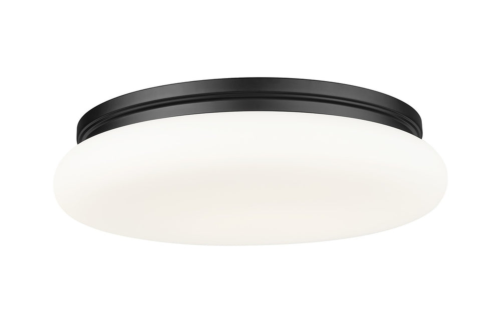 Z-Lite Canada - One Light Flush Mount - Soleil - Matte Black- Union Lighting Luminaires Decor