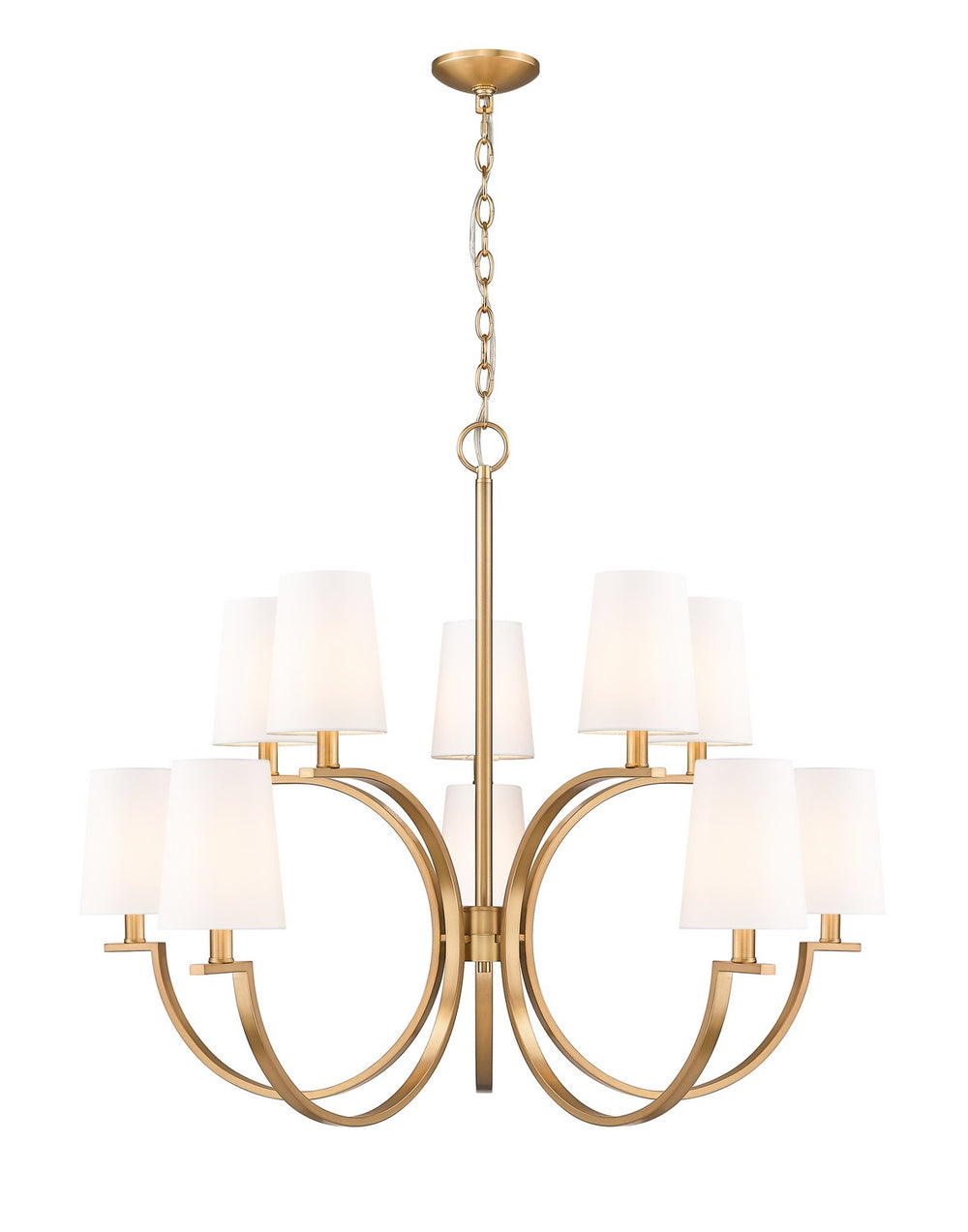 Z-Lite Canada - Ten Light Chandelier - Cordelia - Modern Gold- Union Lighting Luminaires Decor