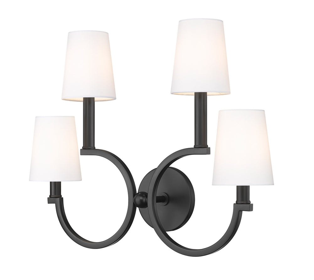 Z-Lite Canada - Four Light Wall Sconce - Cordelia - Matte Black- Union Lighting Luminaires Decor