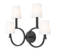 Z-Lite Canada - Four Light Wall Sconce - Cordelia - Matte Black- Union Lighting Luminaires Decor