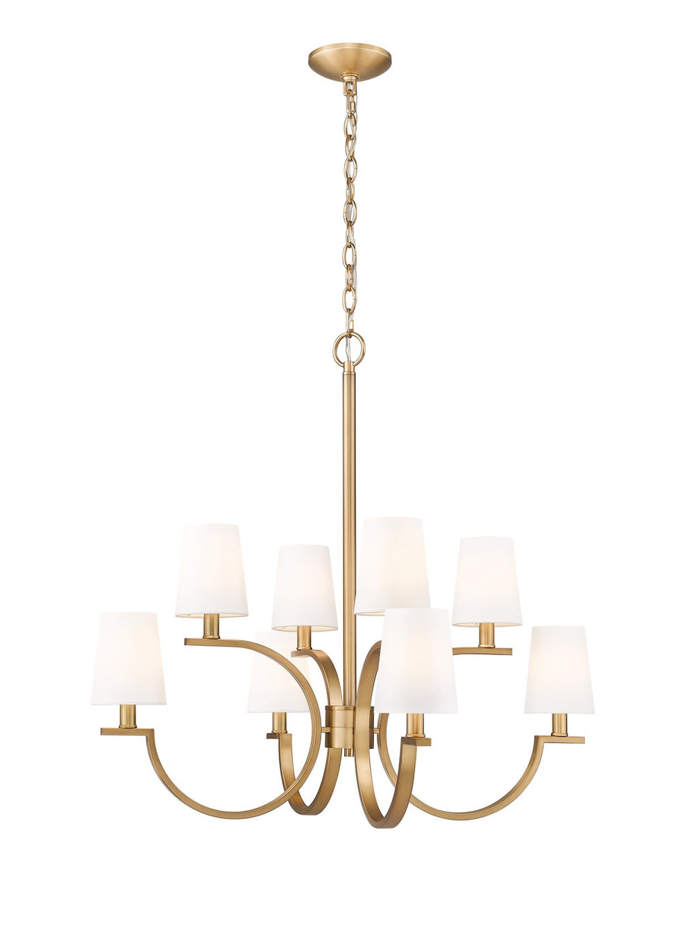 Z-Lite Canada - Eight Light Chandelier - Cordelia - Modern Gold- Union Lighting Luminaires Decor