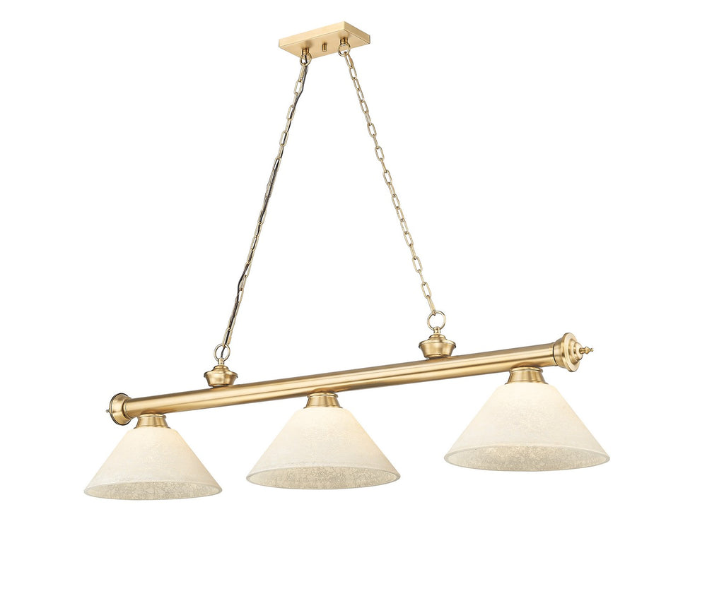 Z-Lite Canada - Three Light Billiard - Cordon - Heritage Brass- Union Lighting Luminaires Decor