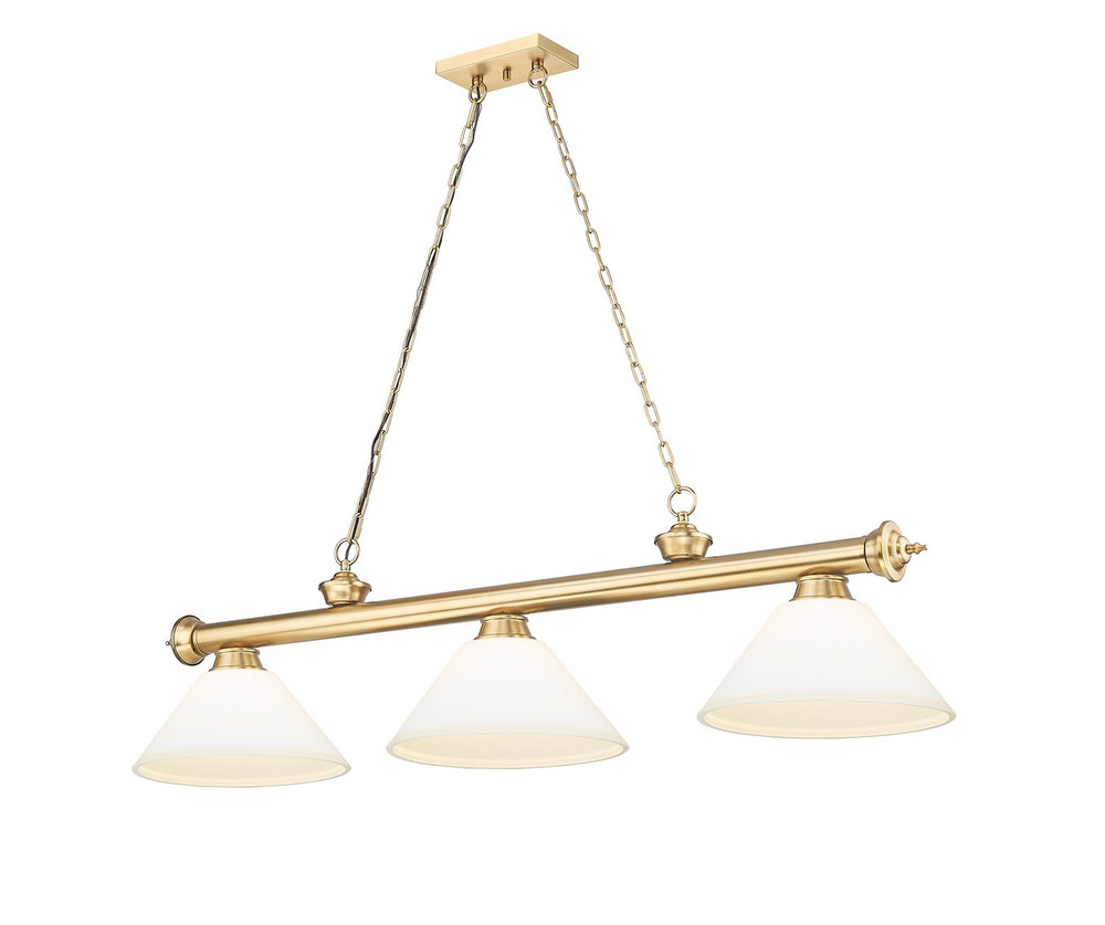Z-Lite Canada - Three Light Billiard - Cordon - Heritage Brass- Union Lighting Luminaires Decor