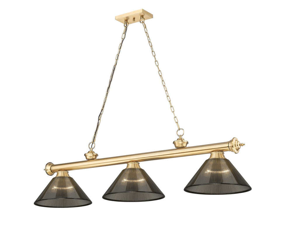Z-Lite Canada - Three Light Billiard - Cordon - Heritage Brass- Union Lighting Luminaires Decor