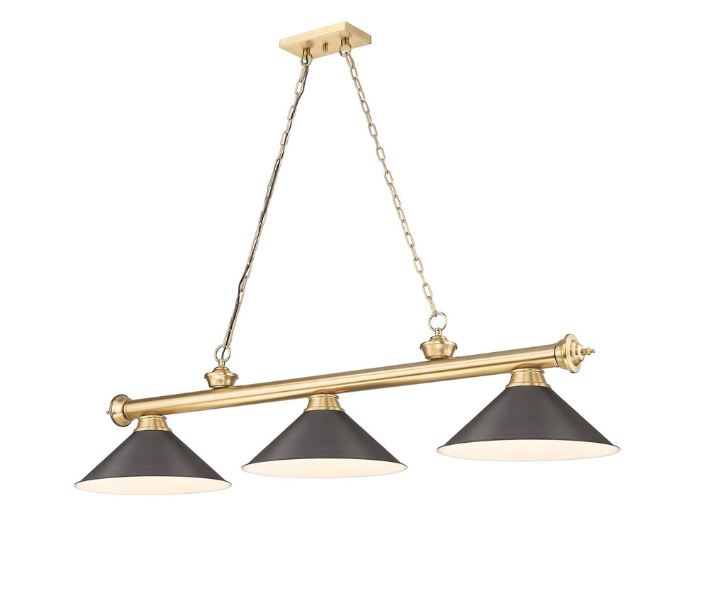 Z-Lite Canada - Three Light Billiard - Cordon - Heritage Brass- Union Lighting Luminaires Decor