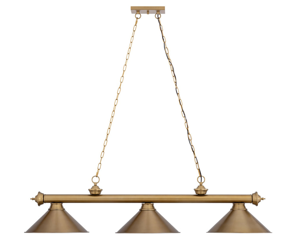 Z-Lite Canada - Three Light Billiard - Cordon - Heritage Brass- Union Lighting Luminaires Decor