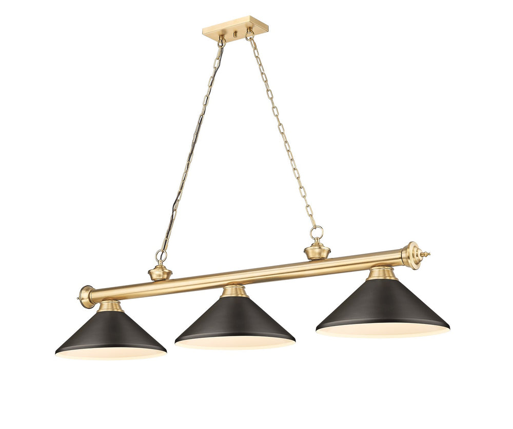 Z-Lite Canada - Three Light Billiard - Cordon - Heritage Brass- Union Lighting Luminaires Decor