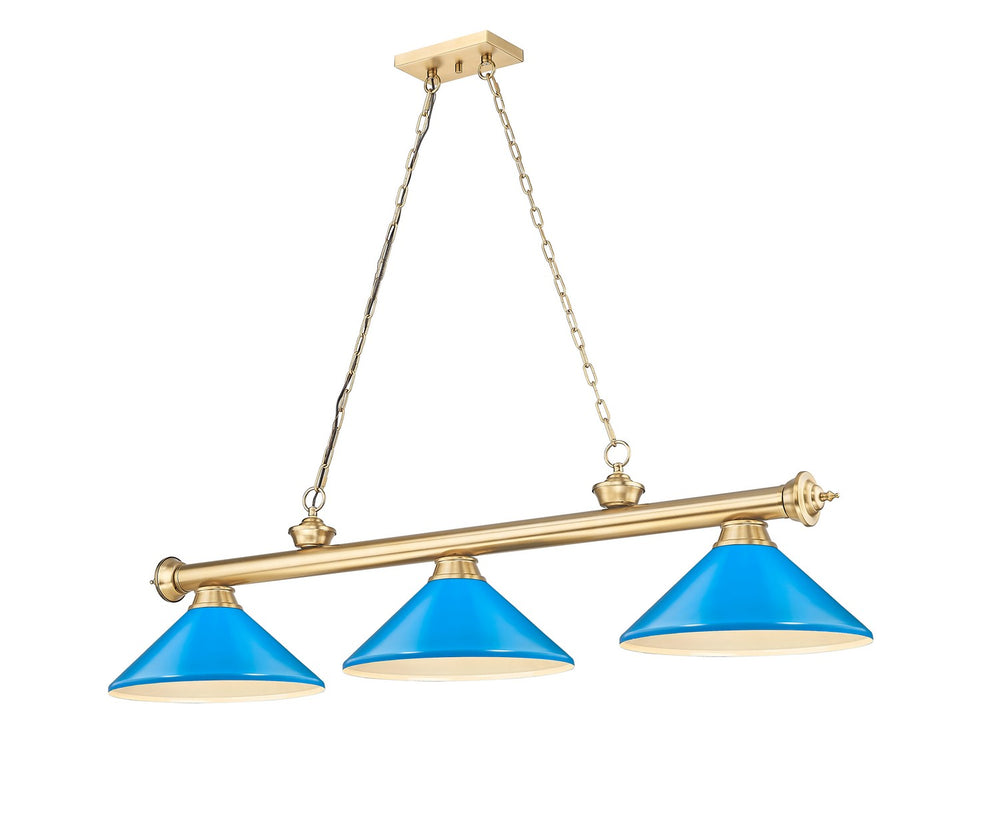 Z-Lite Canada - Three Light Billiard - Cordon - Heritage Brass- Union Lighting Luminaires Decor
