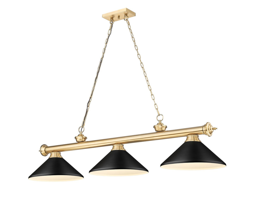 Z-Lite Canada - Three Light Billiard - Cordon - Heritage Brass- Union Lighting Luminaires Decor