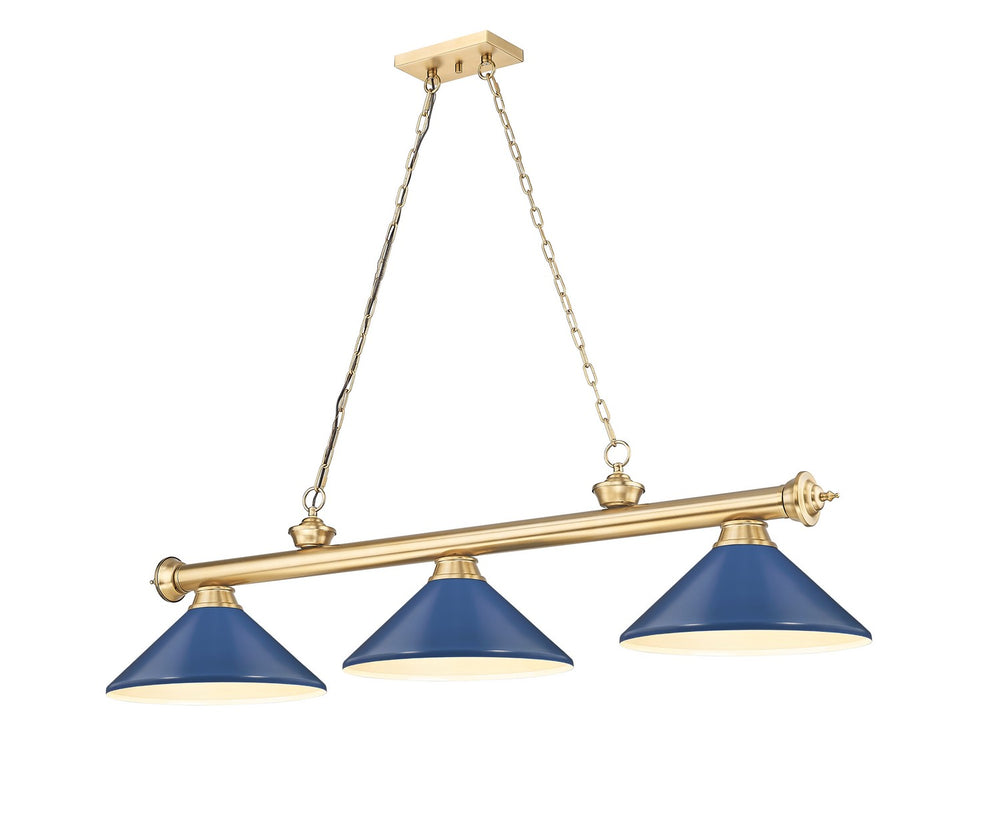 Z-Lite Canada - Three Light Billiard - Cordon - Heritage Brass- Union Lighting Luminaires Decor