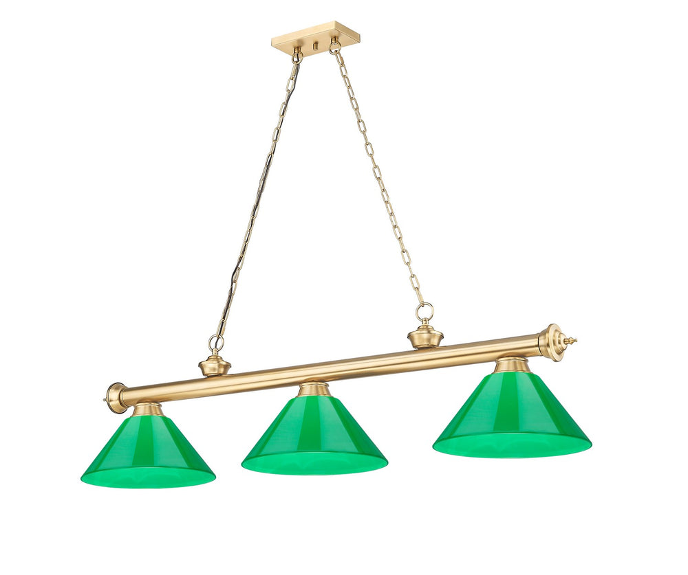 Z-Lite Canada - Three Light Billiard - Cordon - Heritage Brass- Union Lighting Luminaires Decor