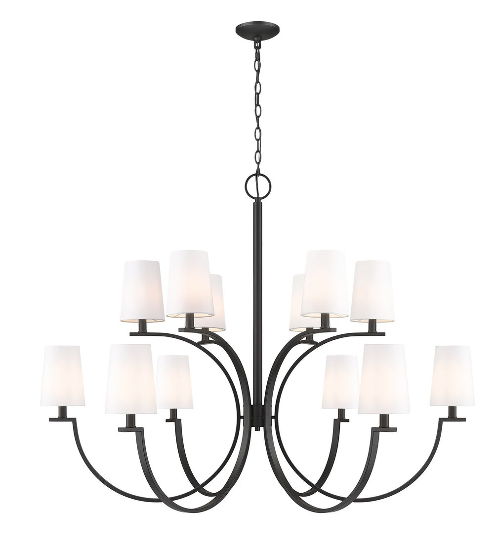 Z-Lite Canada - 12 Light Chandelier - Cordelia - Matte Black- Union Lighting Luminaires Decor