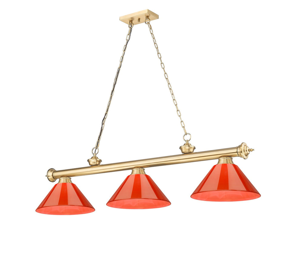 Z-Lite Canada - Three Light Billiard - Cordon - Heritage Brass- Union Lighting Luminaires Decor