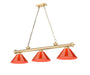 Z-Lite Canada - Three Light Billiard - Cordon - Heritage Brass- Union Lighting Luminaires Decor