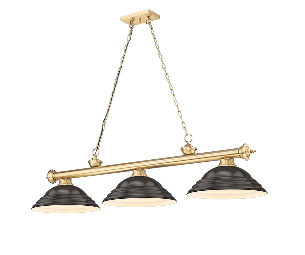 Z-Lite Canada - Three Light Billiard - Cordon - Heritage Brass- Union Lighting Luminaires Decor