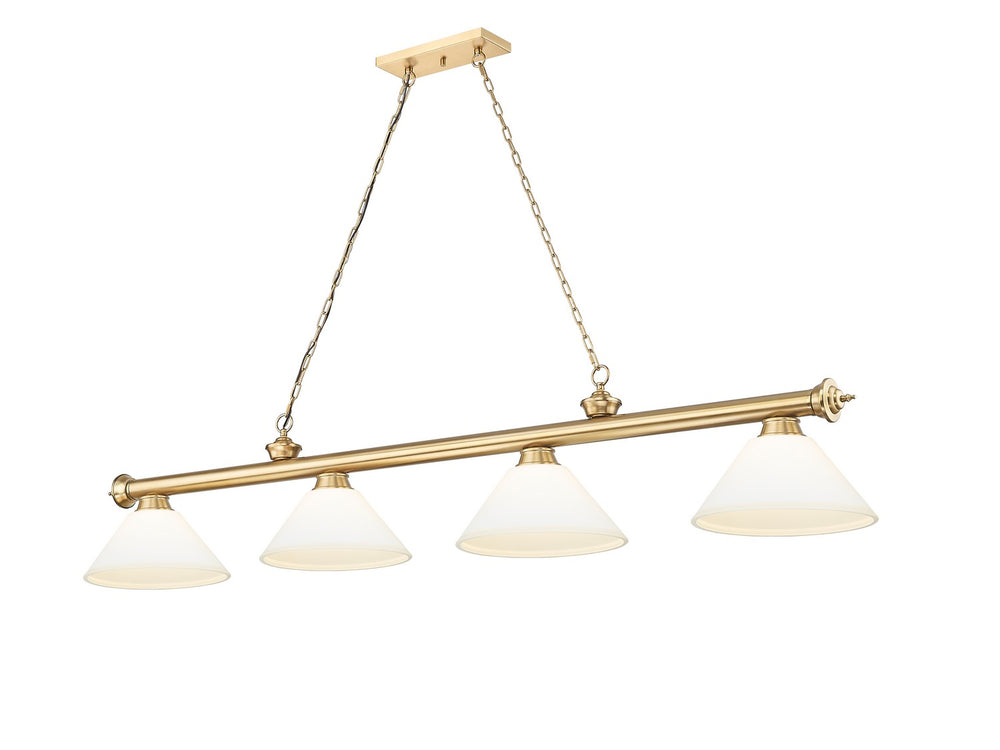 Z-Lite Canada - Four Light Billiard - Cordon - Heritage Brass- Union Lighting Luminaires Decor