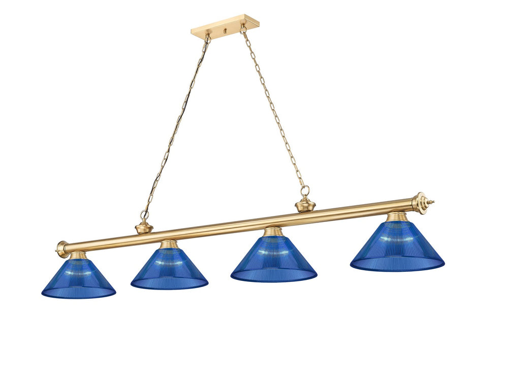 Z-Lite Canada - Four Light Billiard - Cordon - Heritage Brass- Union Lighting Luminaires Decor