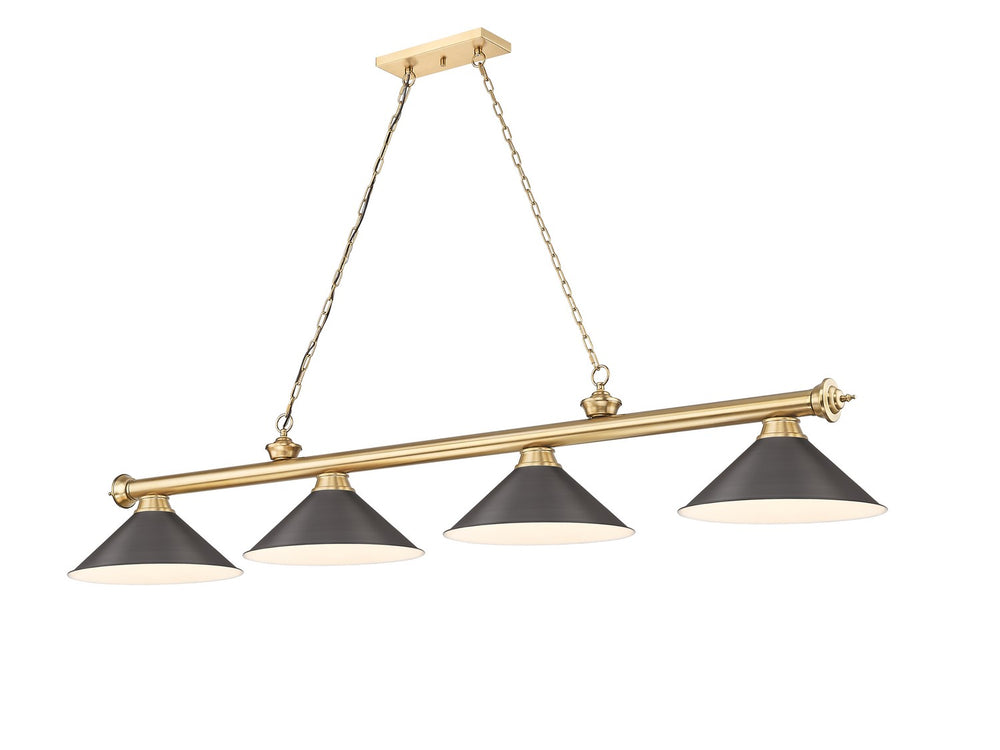 Z-Lite Canada - Four Light Billiard - Cordon - Heritage Brass- Union Lighting Luminaires Decor