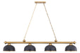 Z-Lite Canada - Four Light Billiard - Cordon - Heritage Brass- Union Lighting Luminaires Decor