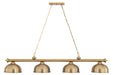 Z-Lite Canada - Four Light Billiard - Cordon - Heritage Brass- Union Lighting Luminaires Decor