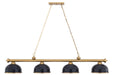 Z-Lite Canada - Four Light Billiard - Cordon - Heritage Brass- Union Lighting Luminaires Decor