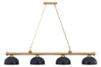 Z-Lite Canada - Four Light Billiard - Cordon - Heritage Brass- Union Lighting Luminaires Decor