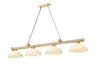 Z-Lite Canada - Four Light Billiard - Cordon - Heritage Brass- Union Lighting Luminaires Decor
