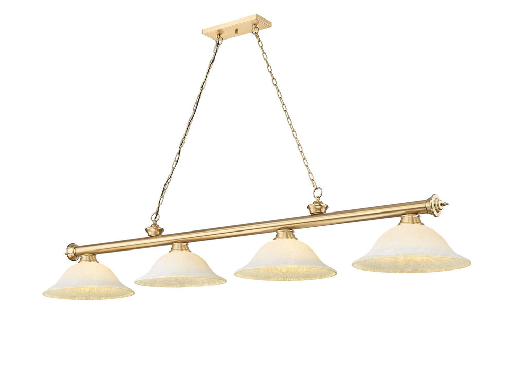 Z-Lite Canada - Four Light Billiard - Cordon - Heritage Brass- Union Lighting Luminaires Decor