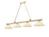 Z-Lite Canada - Four Light Billiard - Cordon - Heritage Brass- Union Lighting Luminaires Decor