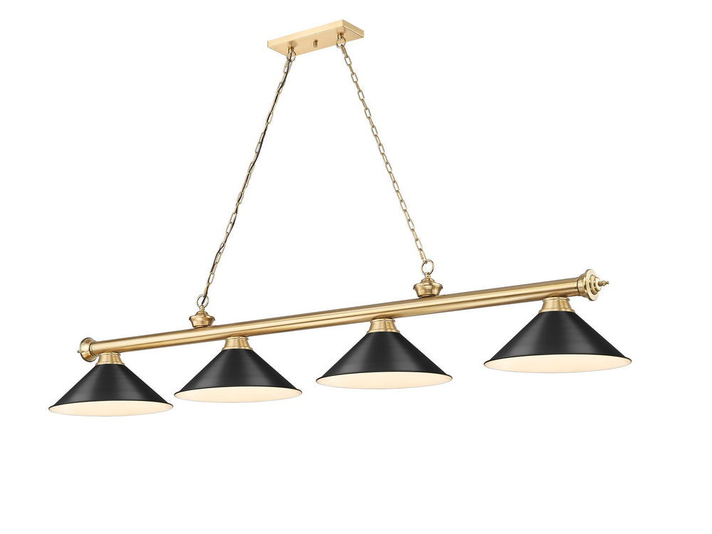 Z-Lite Canada - Four Light Billiard - Cordon - Heritage Brass- Union Lighting Luminaires Decor