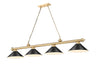 Z-Lite Canada - Four Light Billiard - Cordon - Heritage Brass- Union Lighting Luminaires Decor