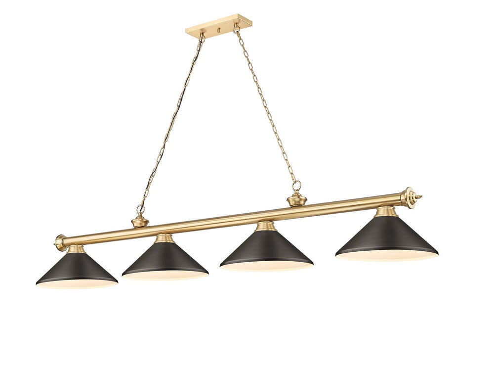 Z-Lite Canada - Four Light Billiard - Cordon - Heritage Brass- Union Lighting Luminaires Decor