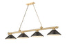 Z-Lite Canada - Four Light Billiard - Cordon - Heritage Brass- Union Lighting Luminaires Decor