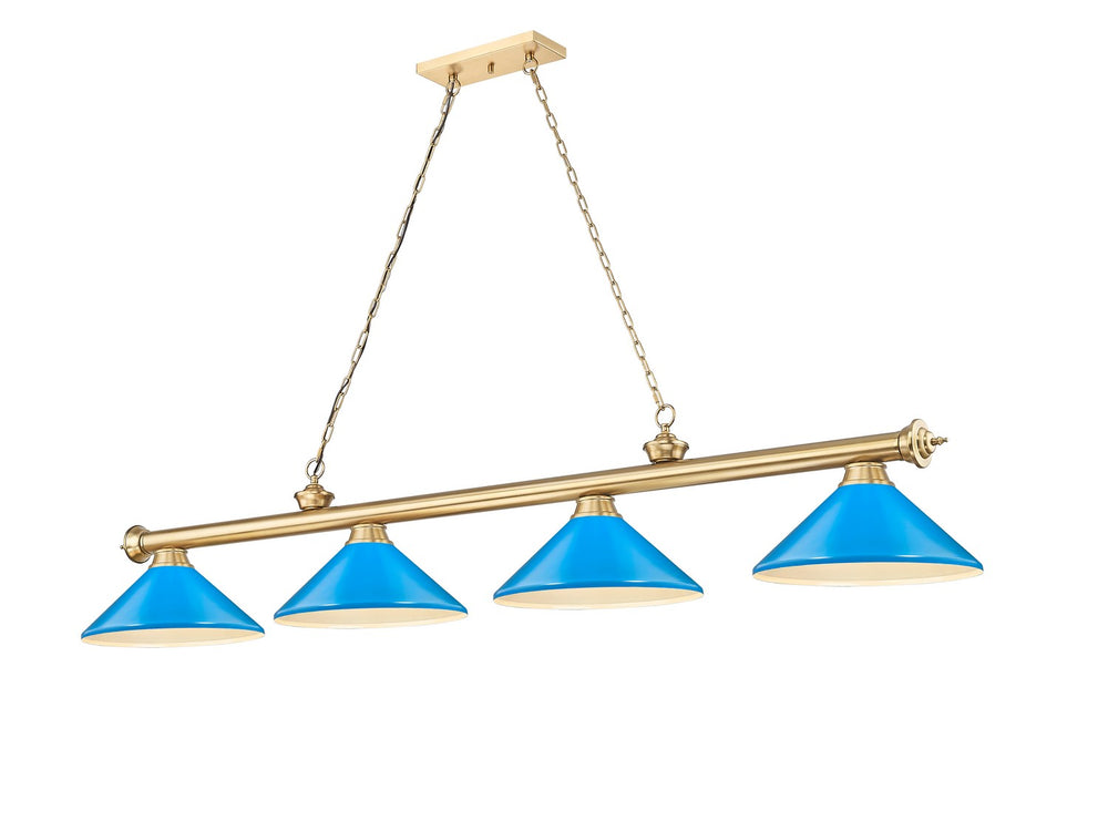 Z-Lite Canada - Four Light Billiard - Cordon - Heritage Brass- Union Lighting Luminaires Decor