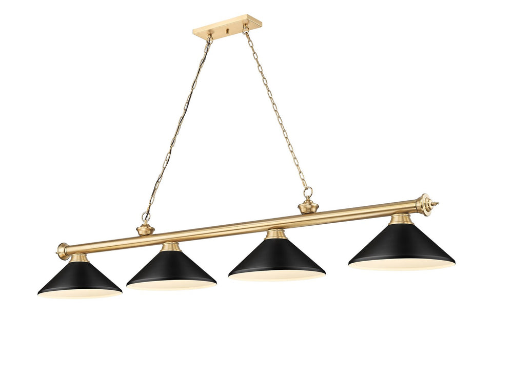 Z-Lite Canada - Four Light Billiard - Cordon - Heritage Brass- Union Lighting Luminaires Decor