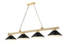 Z-Lite Canada - Four Light Billiard - Cordon - Heritage Brass- Union Lighting Luminaires Decor