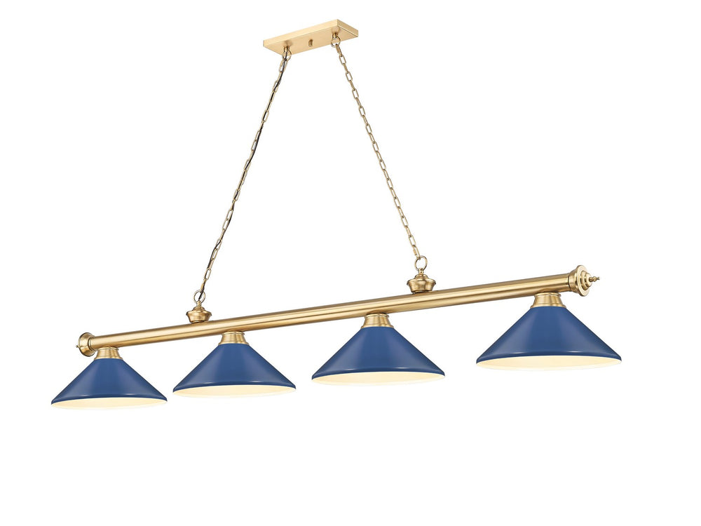 Z-Lite Canada - Four Light Billiard - Cordon - Heritage Brass- Union Lighting Luminaires Decor