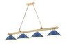 Z-Lite Canada - Four Light Billiard - Cordon - Heritage Brass- Union Lighting Luminaires Decor